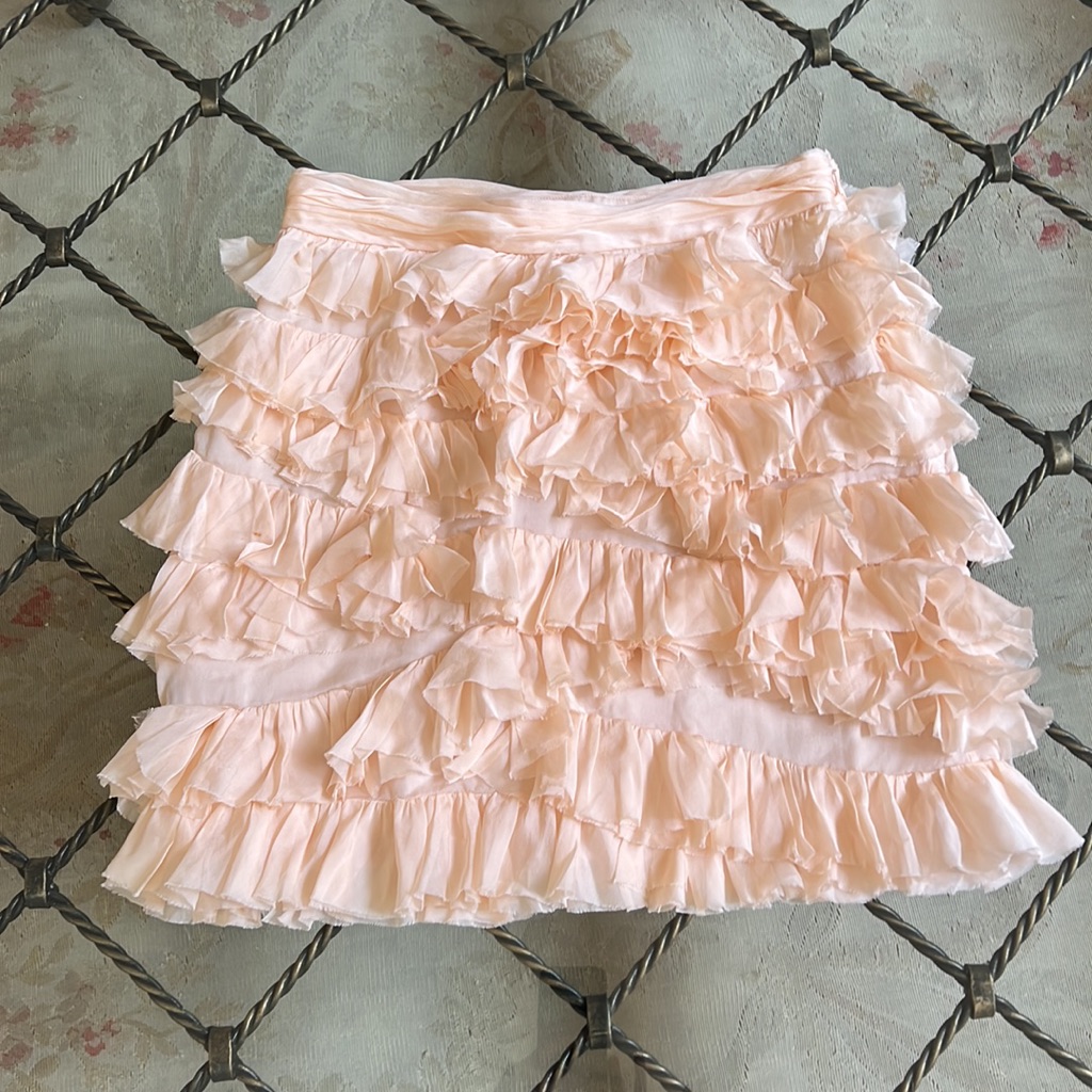 Club Monaco Silk Ruffle Skirt Brand New